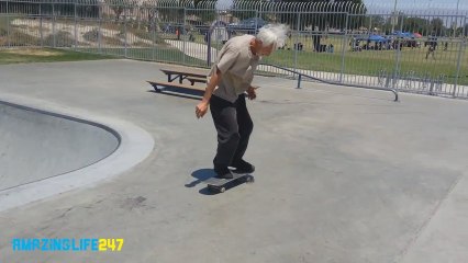 55 Year Old Man is Still a Gnarly Skateboard!