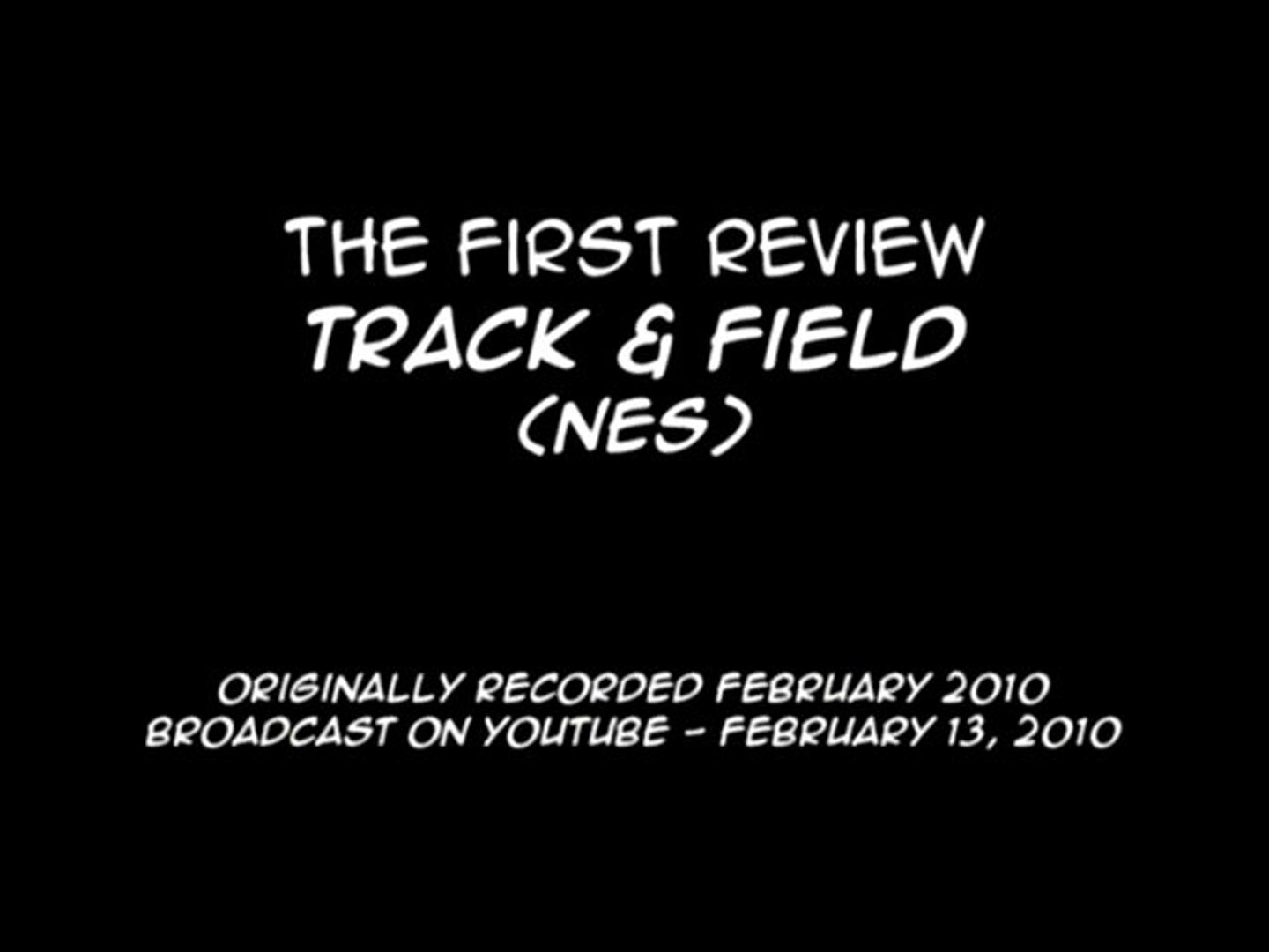 First Review - Track and Field (NES) -2013 Cut-