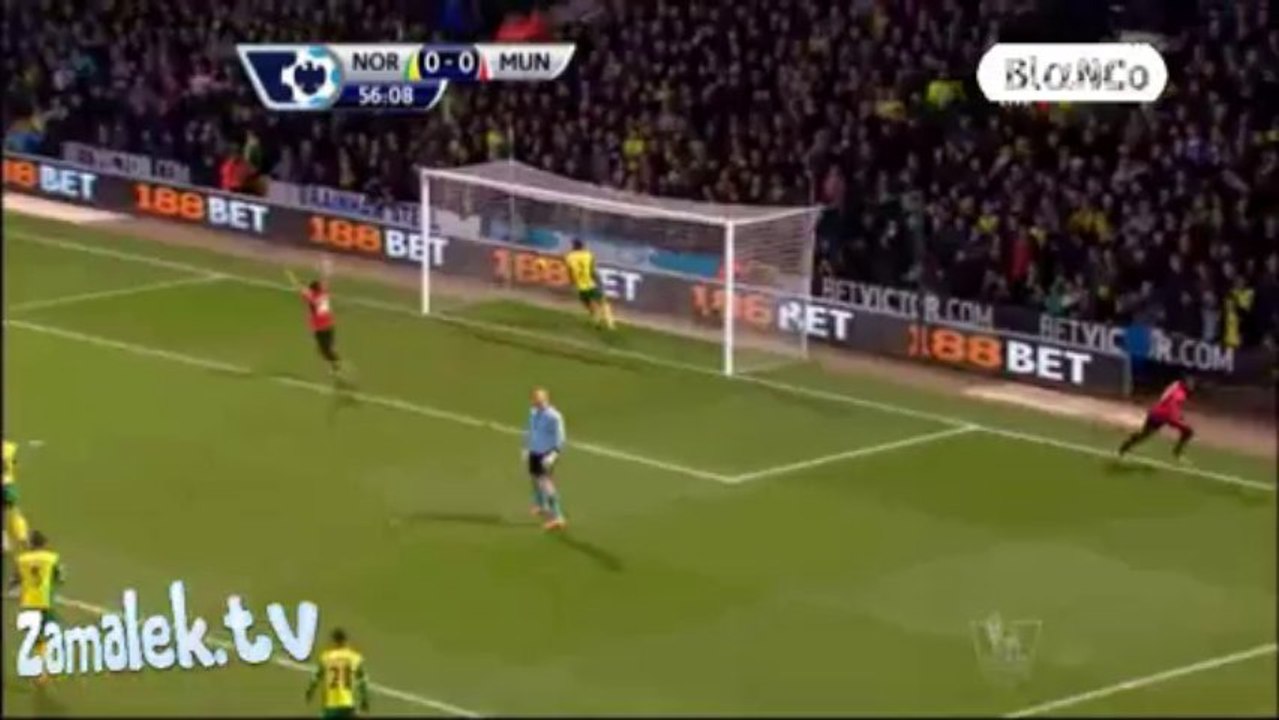 هدف فوز مانشستر يونايتد على نوريتش سيتي