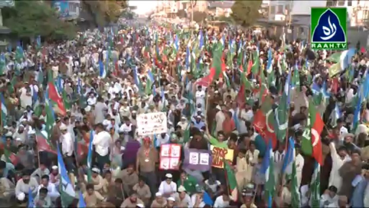 Syed Munawar Hasan Speech at Drone March Karachi