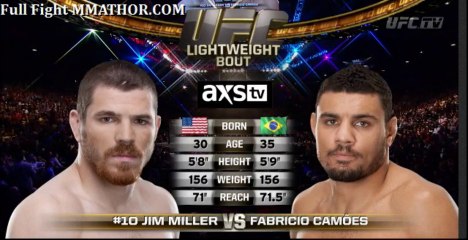 FABRÍCIO CAMOES VS JIM MILLER FIGHT VIDEO