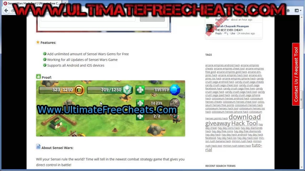 Free Sensei Wars Gems Hack Tool Downlod iPhone / iPad / Android / Facebook