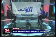 Líbano: conductores de televisión se llevaron gran susto durante atentado