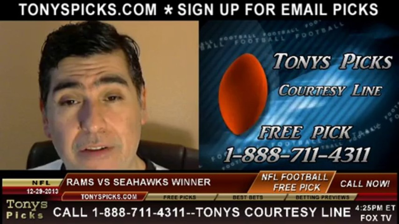 Seattle Seahawks vs. St Louis Rams Pick Prediction NFL Pro Football Odds Preview 12-29-2013