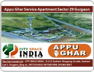 appu ghar retail shop((9871424442::9873687898))service apartment gurgaon