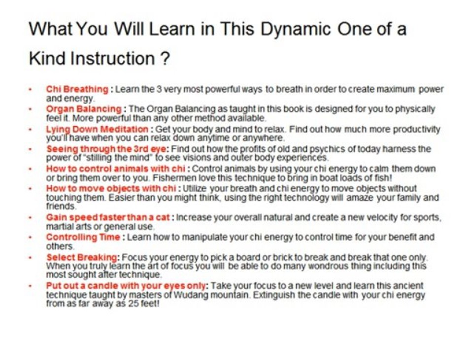 QiGong Video DVD Training , Tai Chi  DVD Training, Chi Kung