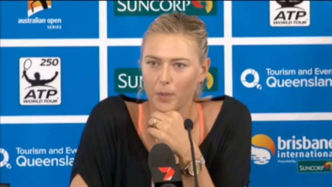 Brisbane: Sharapova: 'Sven Grönefeld sehr vertrauensvoll'