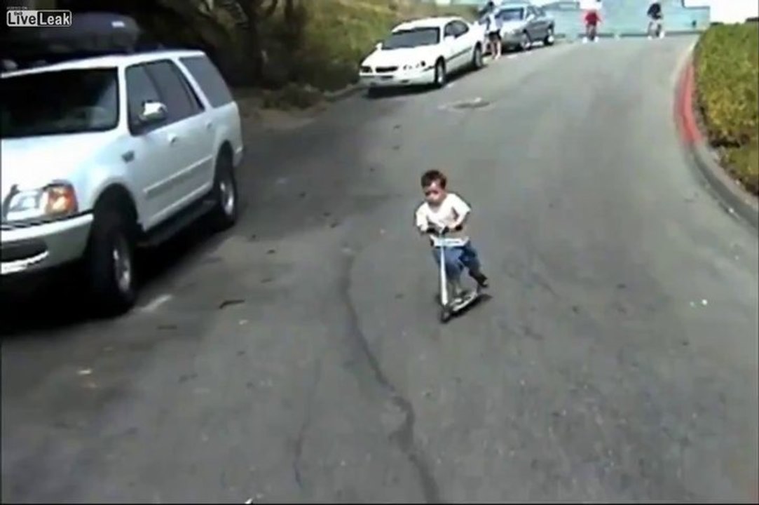 This kid eats it really hard