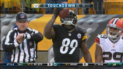 Cotchery 9-yard diving TD