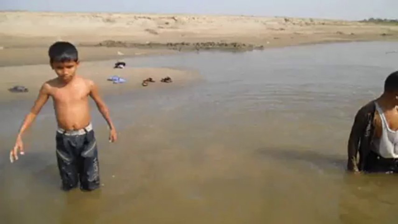 Boys Bathing in INDUS River