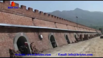 outside of hoffman kiln in clay brick plant