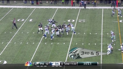 Cowboys defense, sack, 2-yd loss