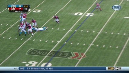 Panthers defense, sack, 7-yd loss