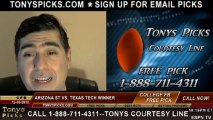 Texas Tech Red Raiders vs. Arizona St Sun Devils Pick Prediction Holiday Bowl NCAA College Football Odds Preview 12-30-2013