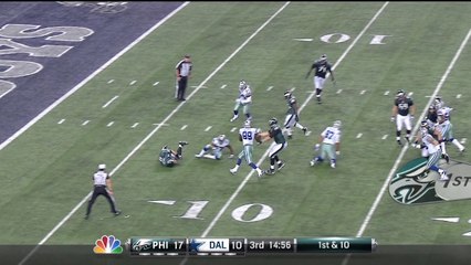 Cowboys defense, sack, 9-yd loss