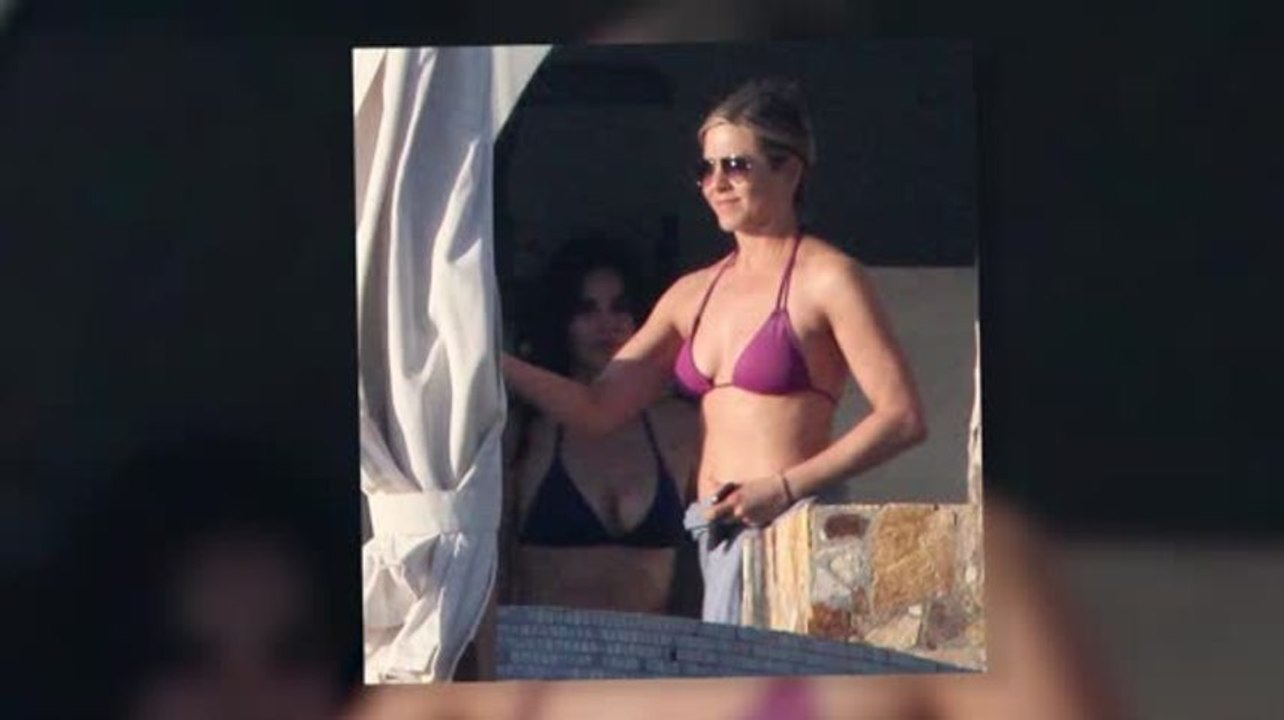 Jennifer Aniston et Courteney Cox en bikini au Mexique