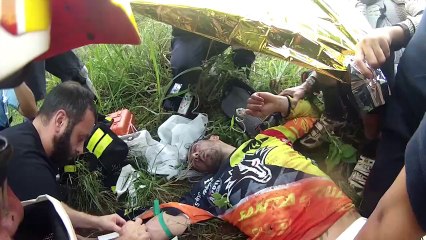 Cédric Gracia's Femoral Injury in Bleeding Crash at La Réunion