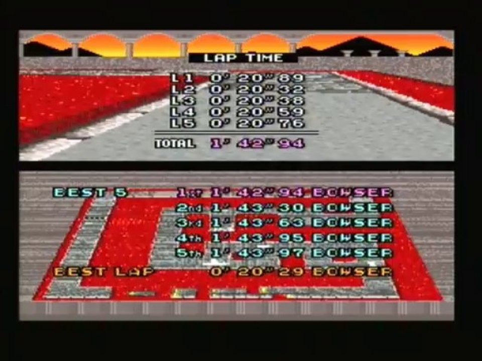 Bowser Castle 2 1'42"94 NBT (Pal)