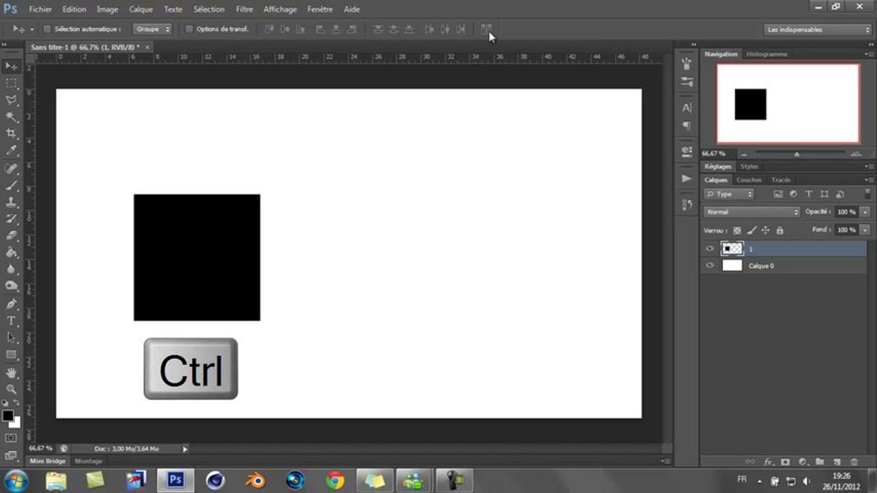 Les principaux raccourcis sur Photoshop