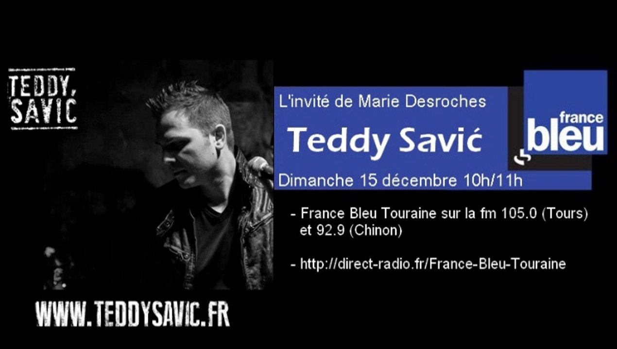 Teddy Savić - L'invité de Marie Desroches sur France Bleu Touraine (15/12/13)
