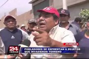 Jicamarca: pobladores desataron violento enfrentamiento por intento de desalojo