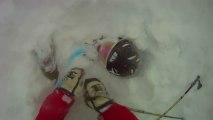 rescue of a skier after an avalanche