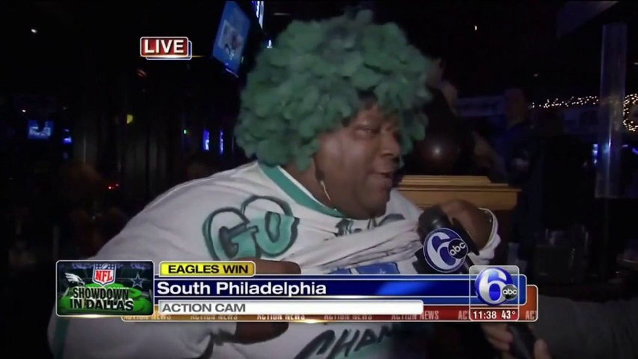 Le fan de Football Americain le plus fou! il pete un plomb en direct après que les Eagles aient battus les Cowboys