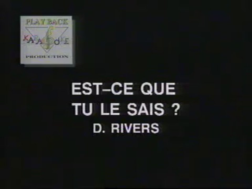 Karaoke - Dick Rivers - Est-ce que tu le sais (Les chats sauvages)