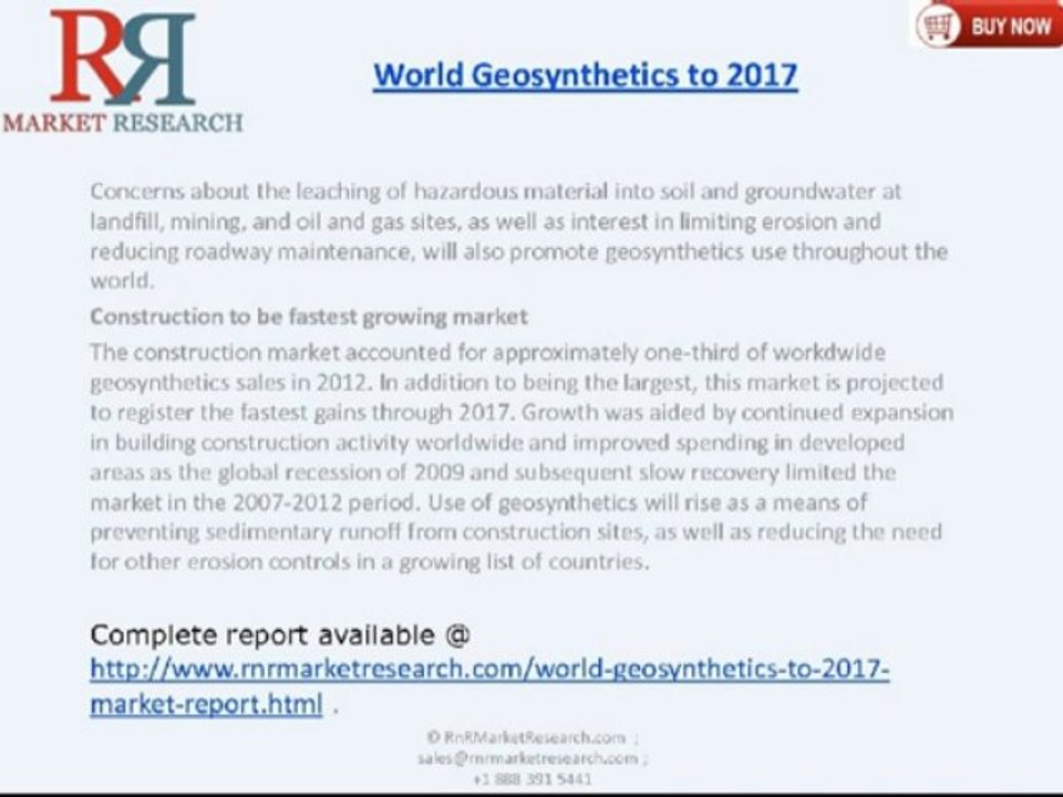 RnRMR: World Geosynthetics Industry 2017