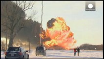 Train inferno in North Dakota raises questions over moving oil by rail