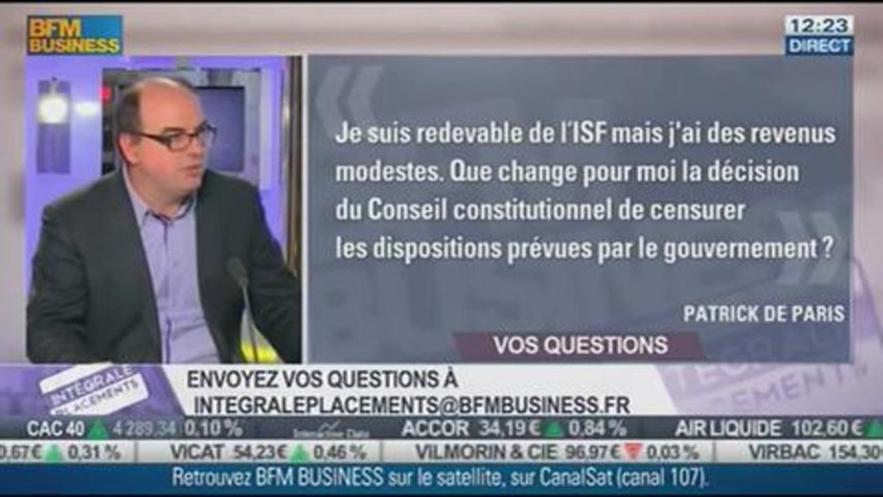 Les réponses de Frédéric Durand-Bazin aux auditeurs dans Intégrale Placements - 31/12 2/2