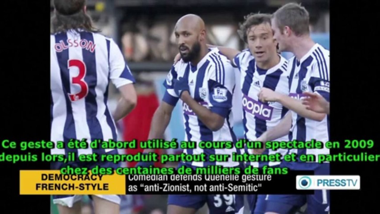 Dieudonné Valls et la quenelle sur PRESS TV