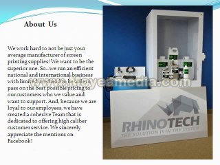 Manufacturer of Screen Printing Products