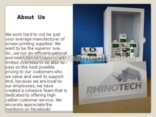 Welcome to rhinotechinc | silk screen cleaning supplies