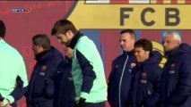 Eight Catalan players join Barcelona teammates at training