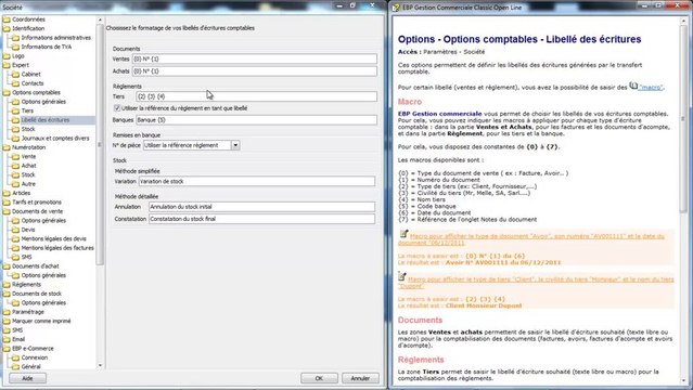 EBP gestion commerciale open line :Création du dossier