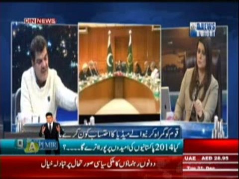 News Night with Neelum Nawab (Mubashir Luqman Ki Geo Group Aur Mir Shakeel ur Rehman Ke Khilaf Khari Khari Batain) 31 December 2013 Part-2