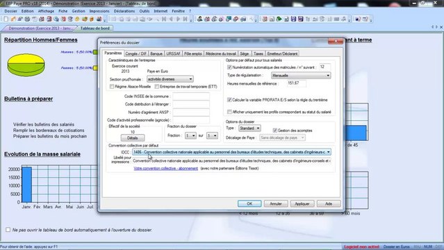 Tutoriel Parametrage du dossier EBP paye V18