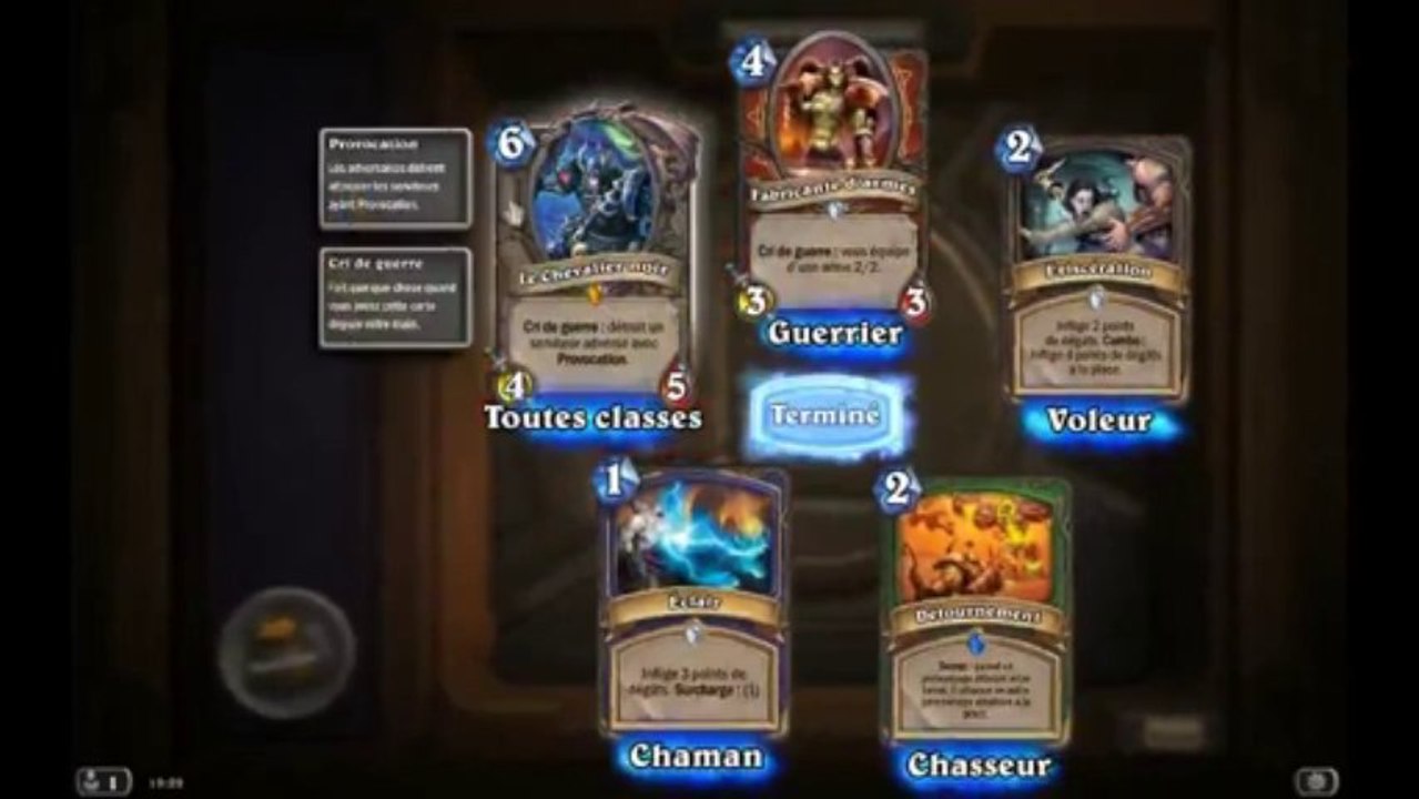 Hearthstone Legendaire dans un paquet