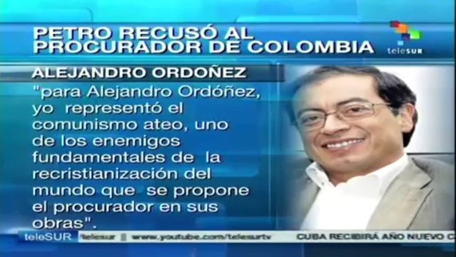 Presenta Gustavo Petro recusación contra procurador colombiano
