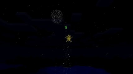 Bonne année 2014 Feu d'artifice sur Minecraft