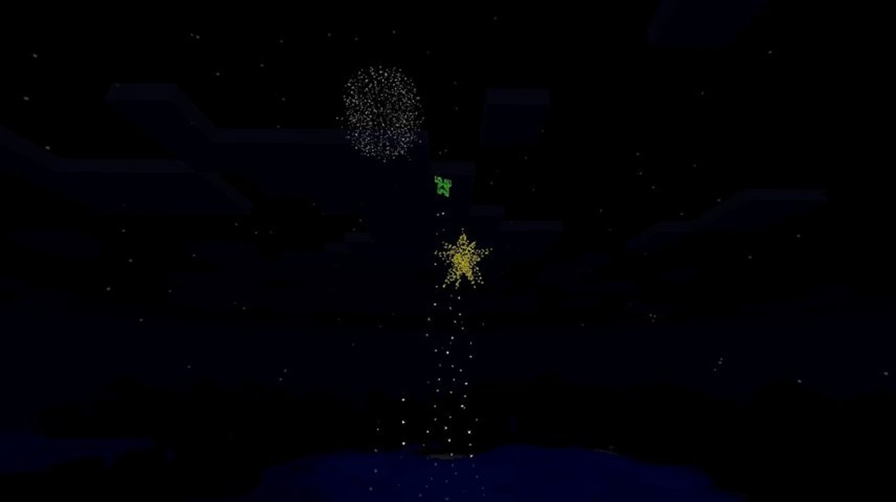 Bonne année 2014 Feu d'artifice sur Minecraft