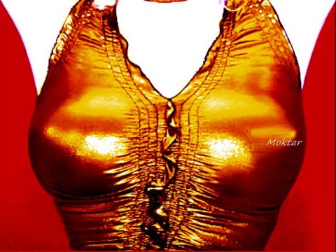 MARILYN MONROE -GENTLEMEN PREFER BLONDES -GOLDEN DRESS (GOLD) -BY MOKTAR