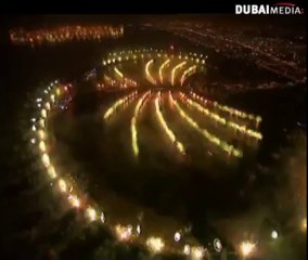 Palm Jumeirah Island Fireworks in Dubai 2014