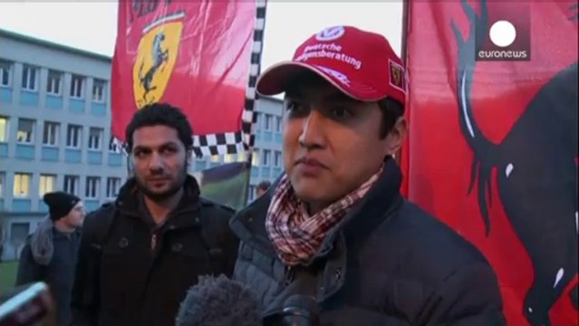 Aficionados , familiares y amigos, preocupados por Schumacher