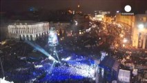 Ukraine: 2014 ushered in by President - and protesters