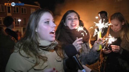 Vreugdevuur op het Jozef Israelsplein - RTV Noord