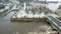 Quimperlé : les inondations vues d'un drone