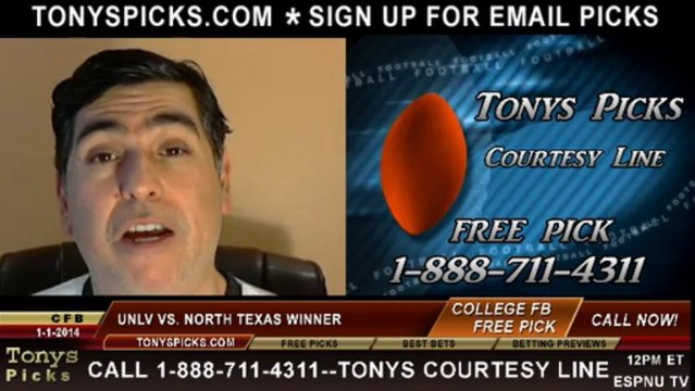 North Texas Mean Green vs. UNLV Rebels Pick Prediction Heat of Dallas Bowl NCAA College Football Odds Preview 1-1-2014