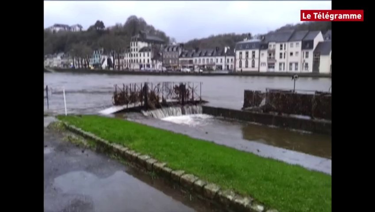 Châteaulin. Inondation des quais